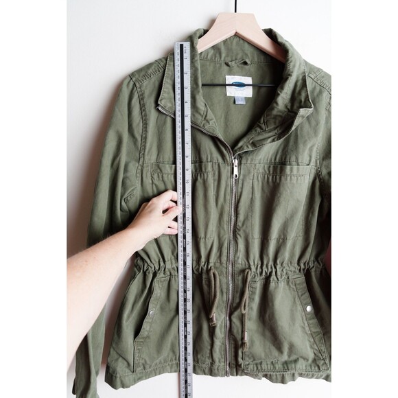 Old Navy Utility Field Jacket Womens Large Hunter Pines Army Green Military - Picture 7 of 10